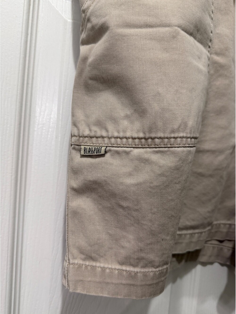 Blassport Khaki Elastic Waist Shorts 14 - Picture 4 of 4